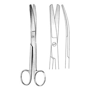Standard Operating Scissors 16 5 cm, Blunt/Blunt Curved