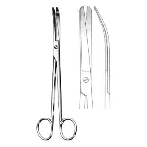 Werthiem Gynecological Scissors 19 5 cm, Curved