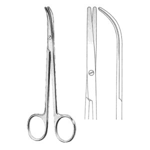 Fomon Dissecting Scissors 13 5 cm, Angled
