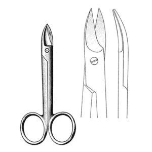 Ligature Scissors 10 0 cm, Curved