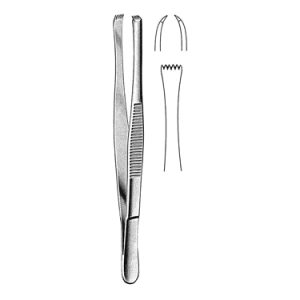 Lerche Tissue Forceps 15 0 cm, 5 x 6 Teeth