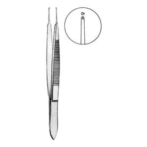 Micro Adson Tissue Forceps 11 0 cm, 1 x 2 Teeth Extremely Delicate