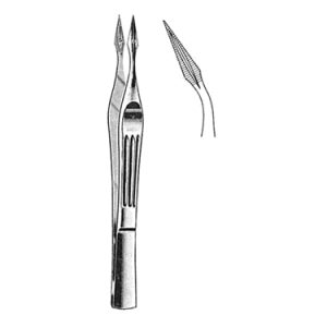 Hunter Splinter Forceps 10 5 cm, Curved