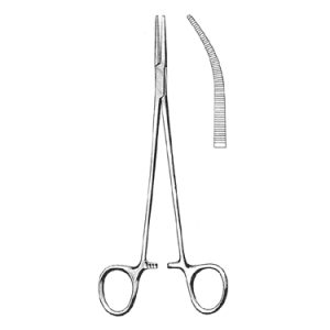 Halstead Mosquito Artery Forceps 21 0 cm, 1 x 2 Teeth, Curved