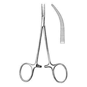 Micro Mosquito Artery Forceps 12 0 cm, 1 x 2 Teeth, Curved