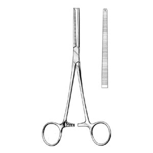 Kocher (Ochsner) Artery Forceps 18 0 cm, 1 x 2 Teeth, Straight