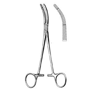 Heaney Hysterectomy Forceps 19 5 cm, Double Tooth