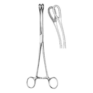 Foerster Swab Forceps 25 0 cm, Curved, Serrated
