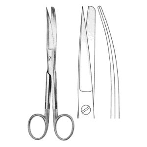 Standard Operating Scissors 14 0 cm, Sharp/Blunt, Curved, Carb Edge
