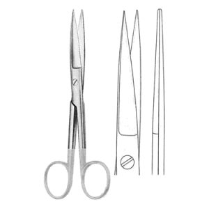 Standard Operating Scissors 18 5 cm, Sharp/Sharp, Straight, Carb Edge
