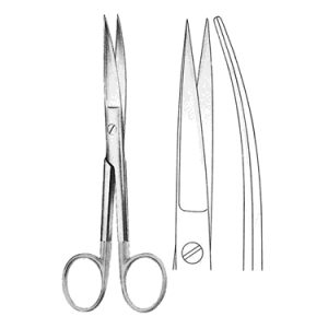 Standard Operating Scissors 18 5 cm, Sharp/Sharp, Curved, Carb Edge