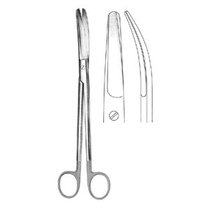 Sims Scissors 23 0 cm, Curved, Carb Edge