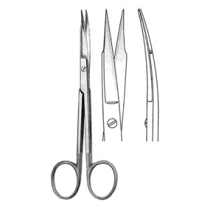 Scissors 13 0 cm, Curved, Carb Edge