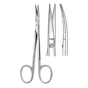 Scissors 11 5 cm, Curved, Carb Edge