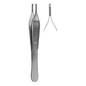 Adson Brown Dissecting Forceps 12 0 cm, Carb Bite, Normal Profile