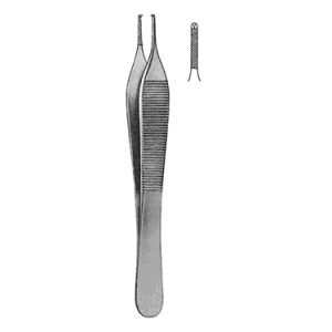 Micro Adson Dissecting Forceps 12 0 cm, Carb Bite, Mini Profile