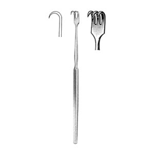 Retractor 16 0 cm, 3 Sharp Prong
