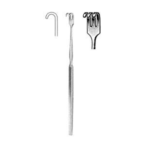 Retractor 16 0 cm, 3 Blunt Prong