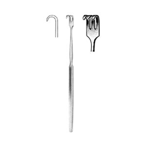 Retractor 16 0 cm, 3 Semi Sharp Prong
