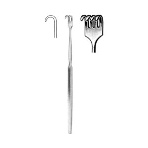 Retractor 16 0 cm, 4 Semi Sharp Prong