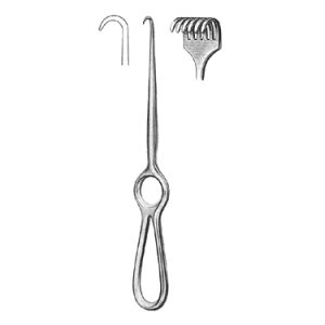 Volkmann Retractor 21 5 cm, 5 Semi Sharp Prong