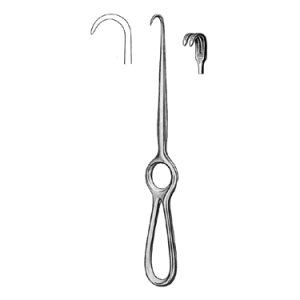 Kocher Retractor 22 0 cm, 2 Semi Sharp Prong
