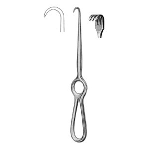 Kocher Retractor 22 0 cm, 3 Semi Sharp Prong