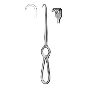 Kocher Retractor 22 0 cm, 4 Semi Sharp Prong