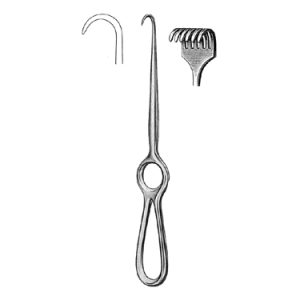 Kocher Retractor 22 0 cm, 5 Semi Sharp Prong