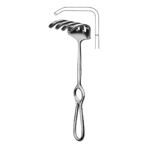 Ollier Retractor 22 5 cm, 36 mm x 30 mm, 3 Blunt Prongs