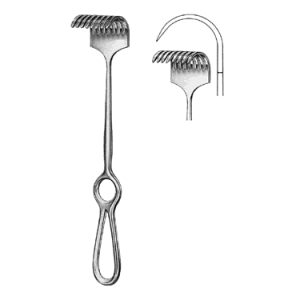 Koerte Retractor 23 5 cm, 40 mm x 30 mm, 8 Sharp Prongs