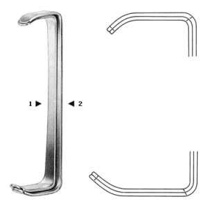 Farabeuf Retractor 12 0 cm, Set of 2,  (26 mm x 10 mm & 30 mm x 10 mm) + (30 mm x 13 mm & 34 mm x 13 mm)
