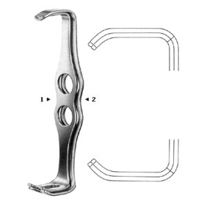 Mathieu Retractor 20 0 cm, Set of 2, (42 mm x 13 mm & 42 mm x 26 mm) + (47 mm x 13 mm & 46 mm x 26 mm)