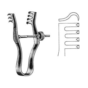 Special Model Retractor 7 0 cm, 3 x 4 Teeth, Sharp