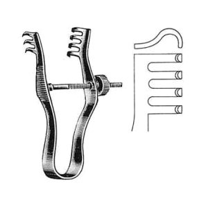 Special Model Retractor 7 0 cm, 3 x 4 Teeth, Blunt