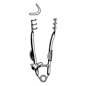 Buckley Retractor 6 0 cm, 3 x 3 Teeth, Sharp