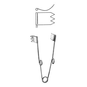 Retractor 8 0 cm, 3 x 3 Teeth