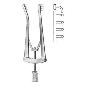 Alm Retractor 7 0 cm, 4 x 4 Teeth, Blunt