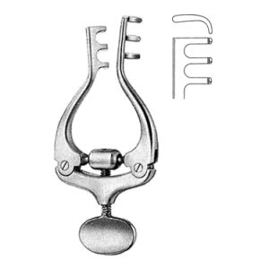 Jansen Retractor 10 0 cm, 3 x 3 Teeth, Blunt