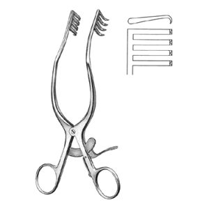 Anderson Adson Retractor 19 5 cm, 90 mm, 4 x 4 Teeth