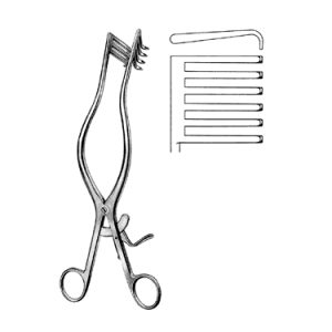 Adson Retractor 26 5 cm, 80 mm, 6 x 6 Teeth, Blunt