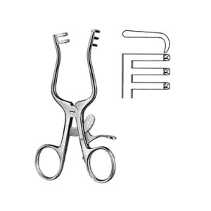 Weitlaner Loktite Retractor 10 5 cm, 35 mm, 2 x 3 Teeth, Blunt