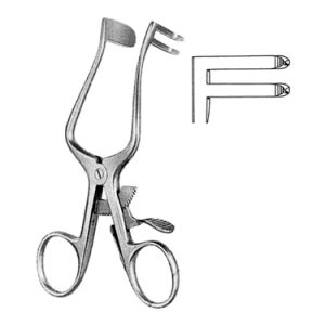 Plester Retractor 11 0 cm, 2 Teeth, Blunt