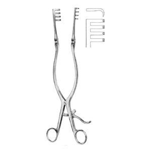 Beckmann Retractor 31 0 cm, 150 mm, 4 x 4 Teeth