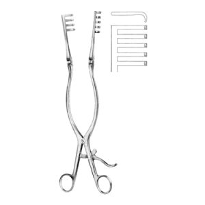 Adson Retractor 32 0 cm, 150 mm, 4 x 5 Teeth