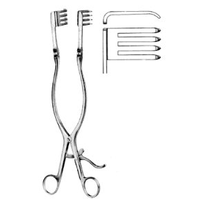 Beckmann Adson Retractor 31 0 cm, 4 x 4 Teeth, Sharp
