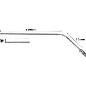 Yasargil Suction Tube 11 0 cm, 150 mm x 2 0 mm