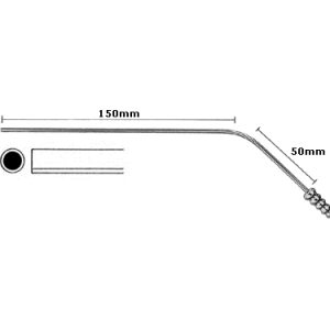 Yasargil Suction Tube 11 0 cm, 150 mm x 3 0 mm
