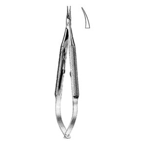 Barraquer Troutman Micro Needle Holders 10 0 cm, Curved