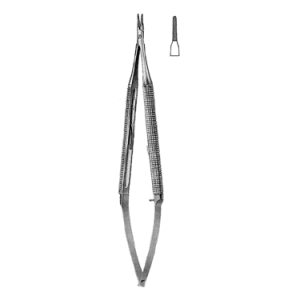 Vascular Needle Holders 18 0 cm, Straight, Without Lock, Carb Bite Jaws, Micro Profile